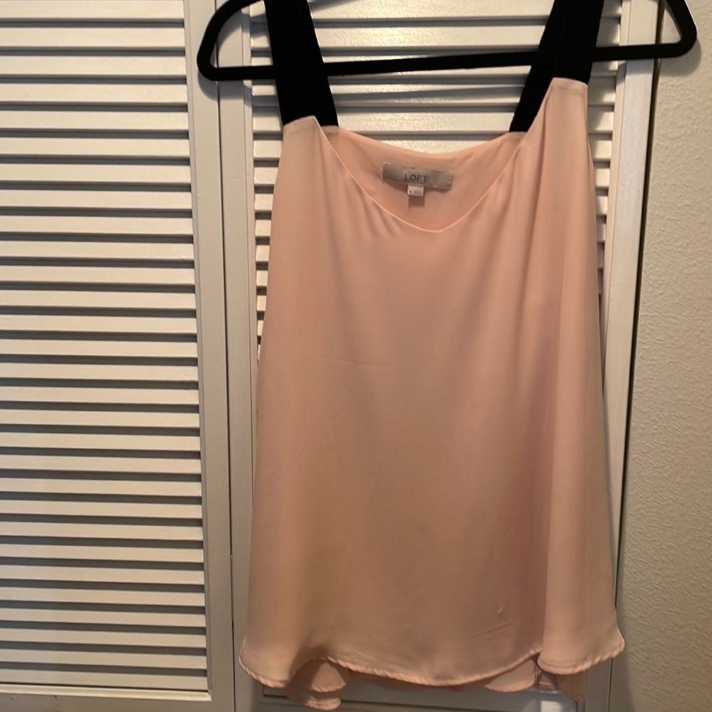 Beautiful LOFT blouse with velvet straps.